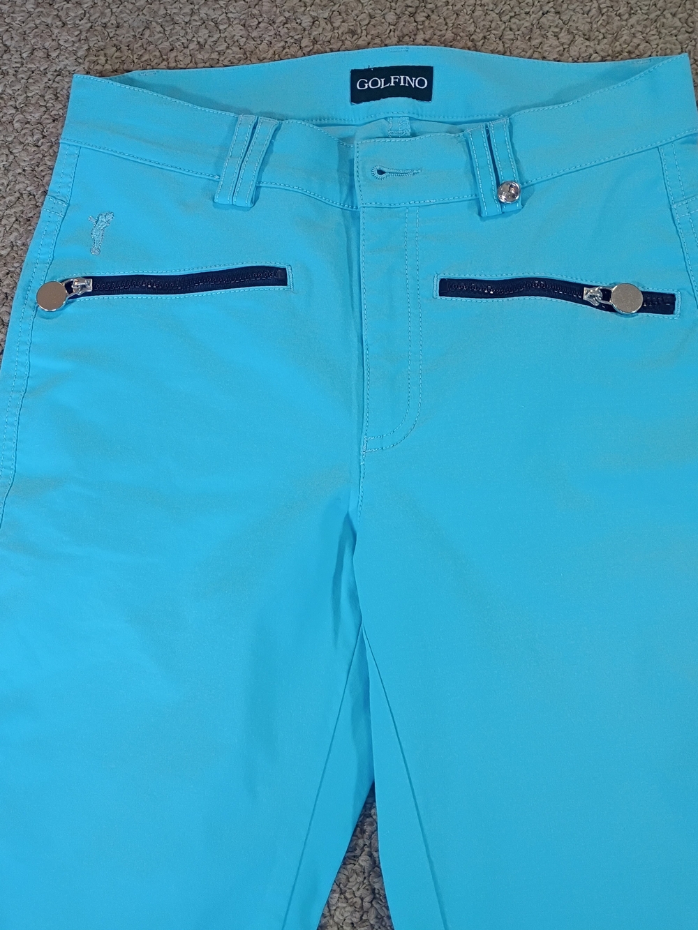 Golfino Turquoise Skinny Golf Jeans for Women - Slim Stretch Fit 2 - Picture 2 of 16